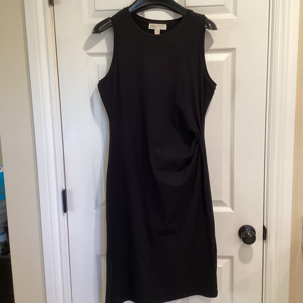 MICHAEL Michael Kors Ruched Waistline Sleeveless Tank Dress, Size L